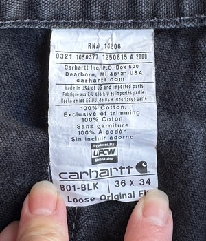 -Carhartt- Vintage 20s 36×34 Double knee pants made in USA