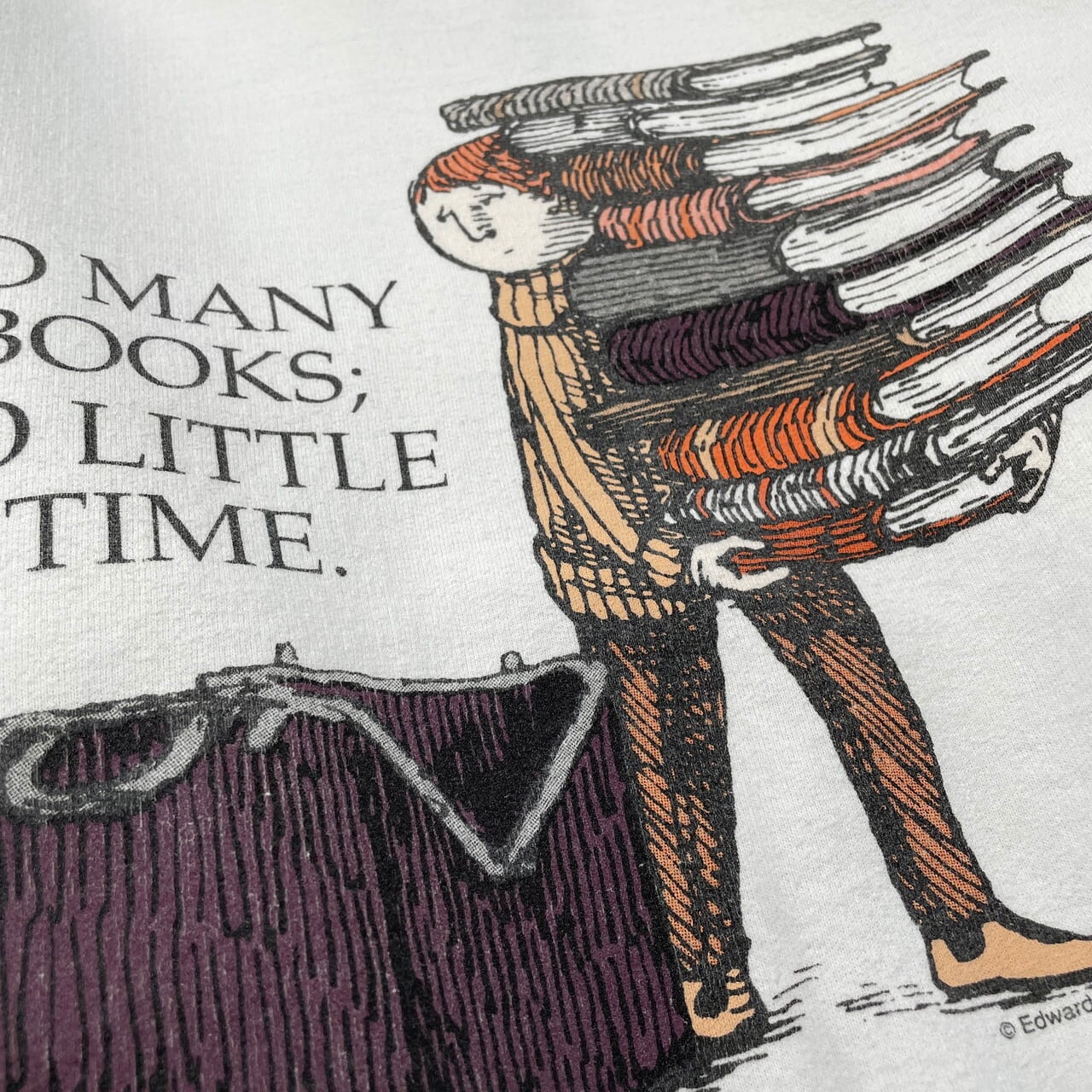 エドワード・ゴーリー SO MANY BOOKS SO LITTLE TIME アートプリント