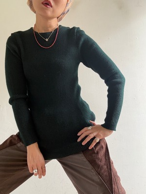1980s Vintage "Saint Laurent rive gauche" Rib Knit Top