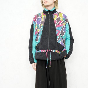 USA VINTAGE ProAce ARTISTIC PATTERNED DESIGN ZIP UP BLOUSON/アメリカ古着アーティスティック柄デザインジップアップブルゾン