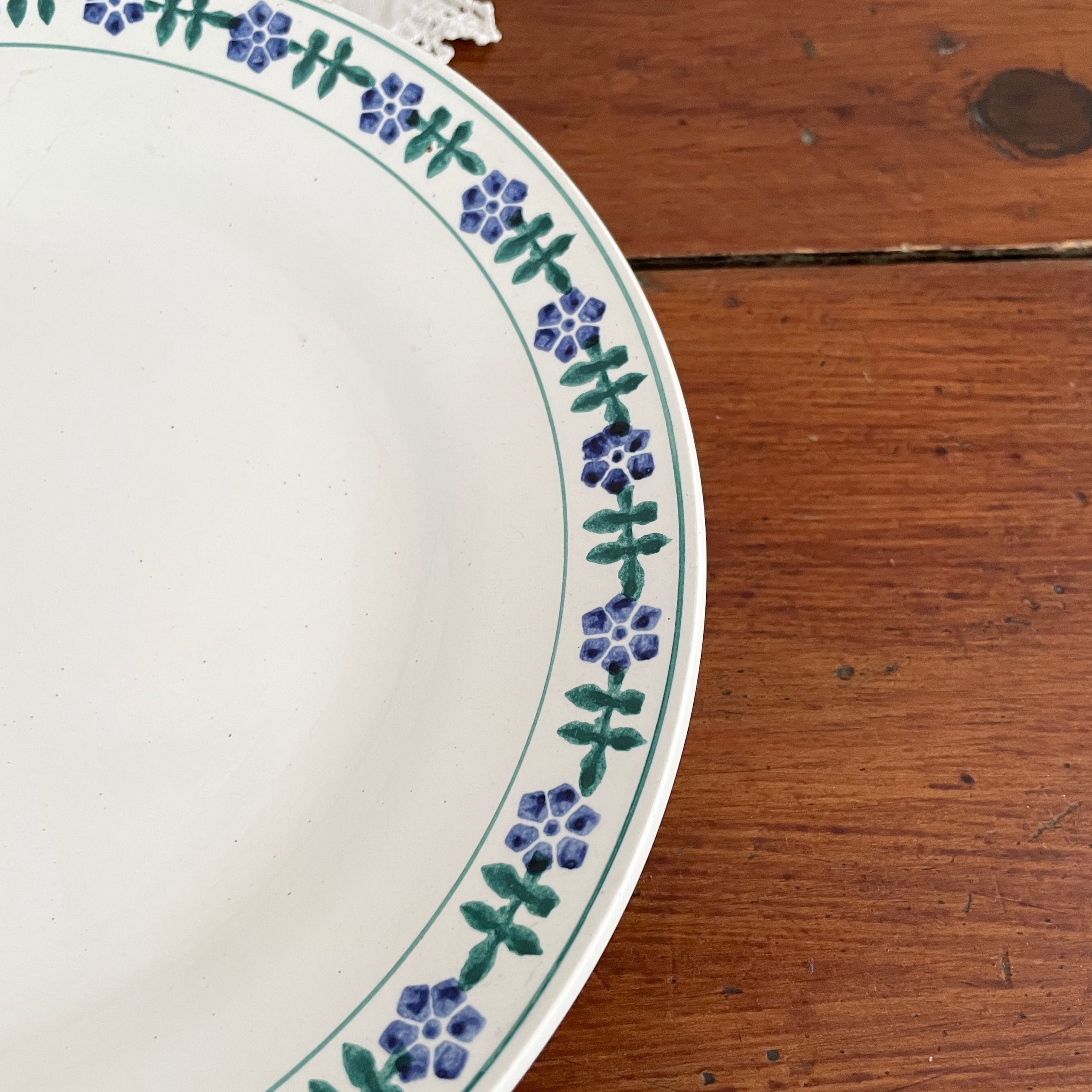 Saint Amand Flower Hand Painted Plate For Dessert/サンタマン窯