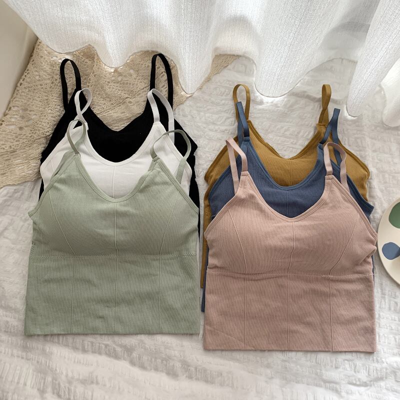 胸パッドとジャケットにU字型の美しいバックスリングを備えた2020年の新しい夏のネットセレブボトミングベスト 1号婦人59205932095