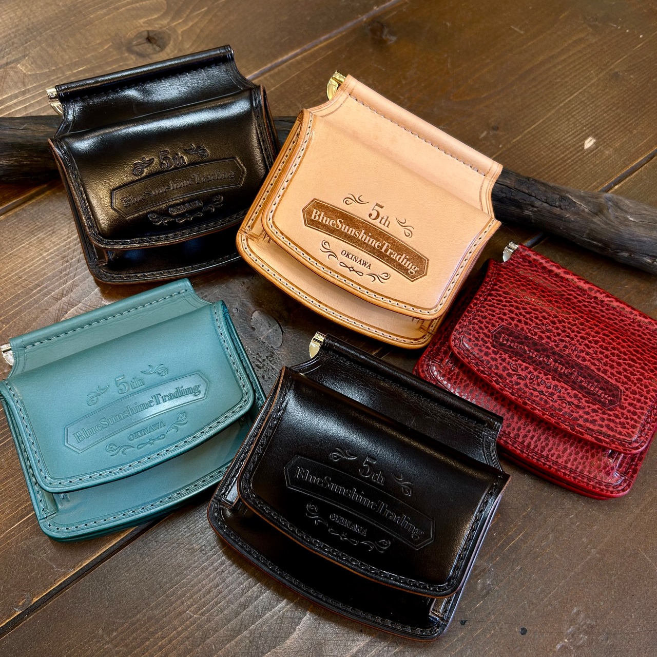 Bluesunshinetrading×6Tleatherworksコラボ【マネークリップ】Red - 8