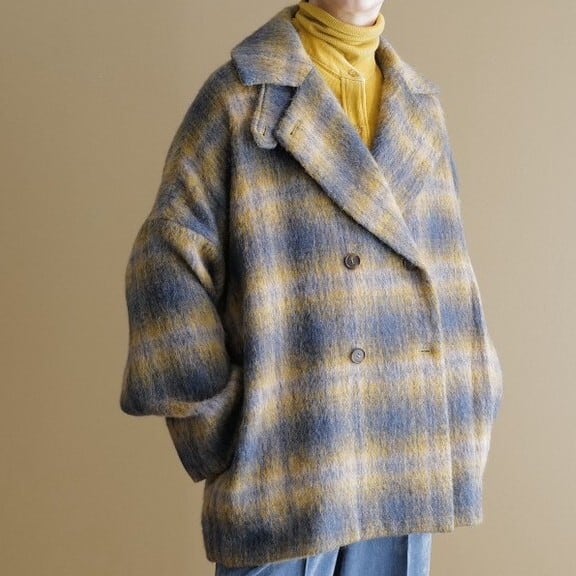 ★シャギーコート(イエロー×ブルー)