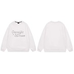 Crewneck Sweatshirt, Black Oversized Cozy Fleece Pullover (ME225)