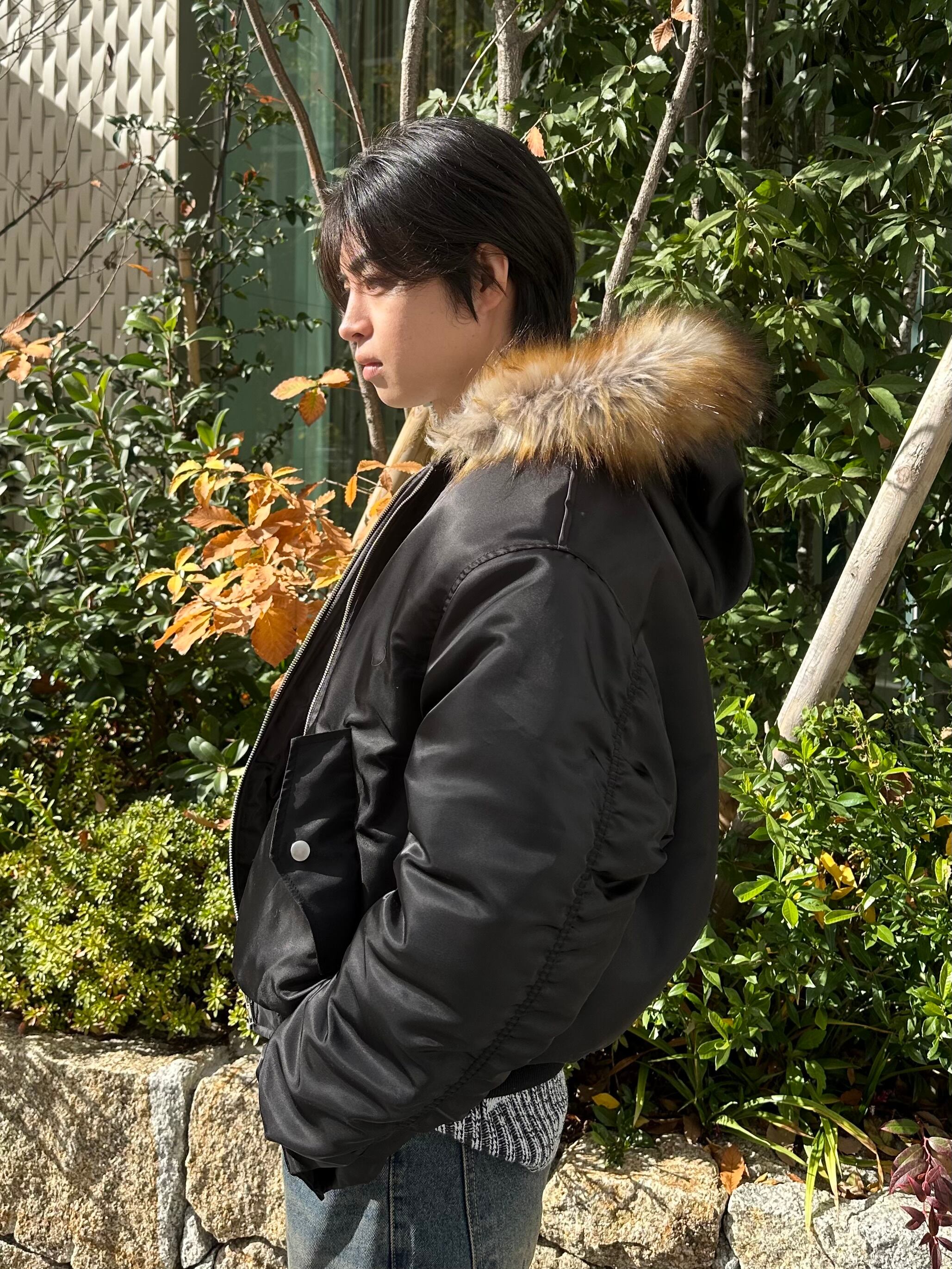 ALUDE SELECT】short fur flight jacket | 【ALUDE】韓国メンズ