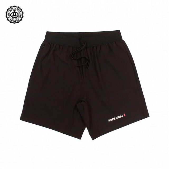 ACAPULCO GOLD : BLACK LABEL LOGO ACTIVE SHORTS