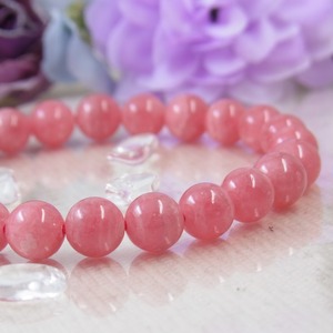 ２点限り♥高品質 インカローズ アルゼンチン産7.5㎜♥花石 薔薇色の人生 溶け込むホワイトと 美しいレース模様E69①