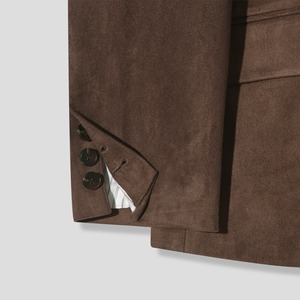 Maison Lined Suede Blazer (Brown)