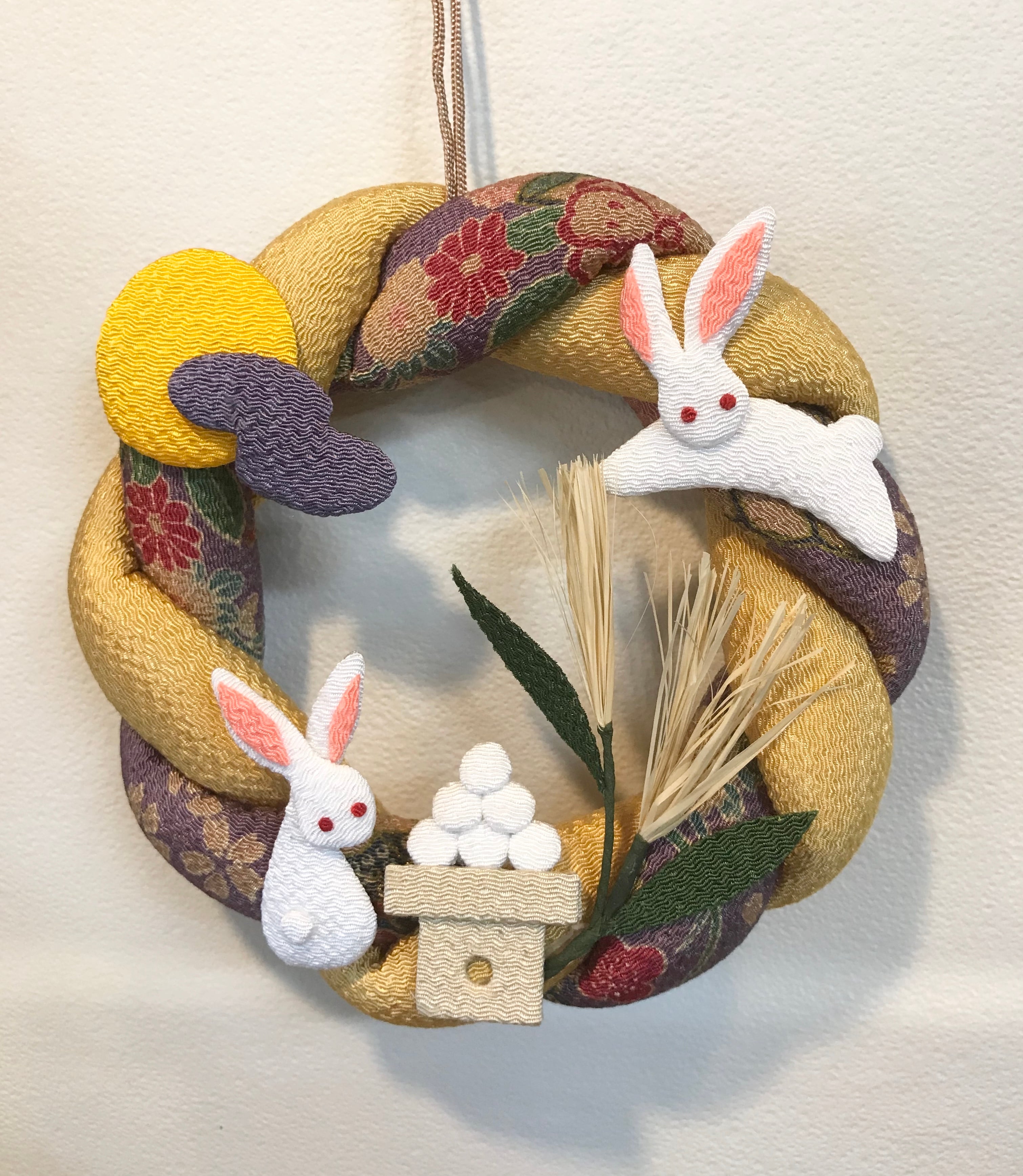 ちりめんリースお月見うさぎ | 千座senkura