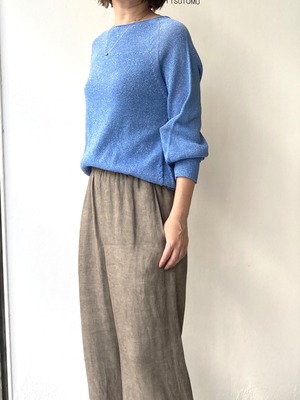 ラメカミファインプルオーバー(ブルー)