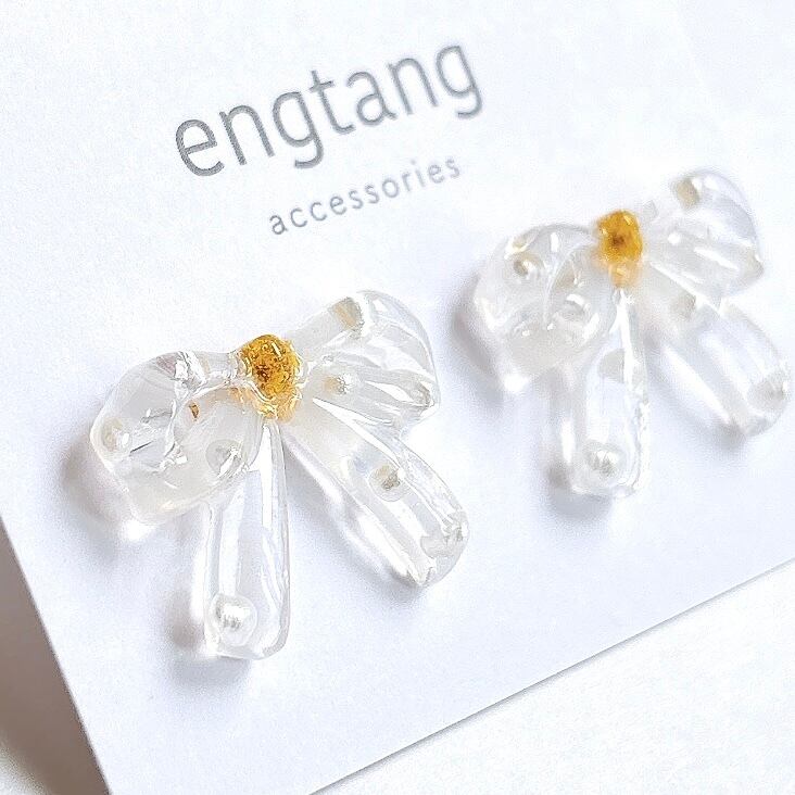 ribbon ( mimosa ) ピアス / イヤリング