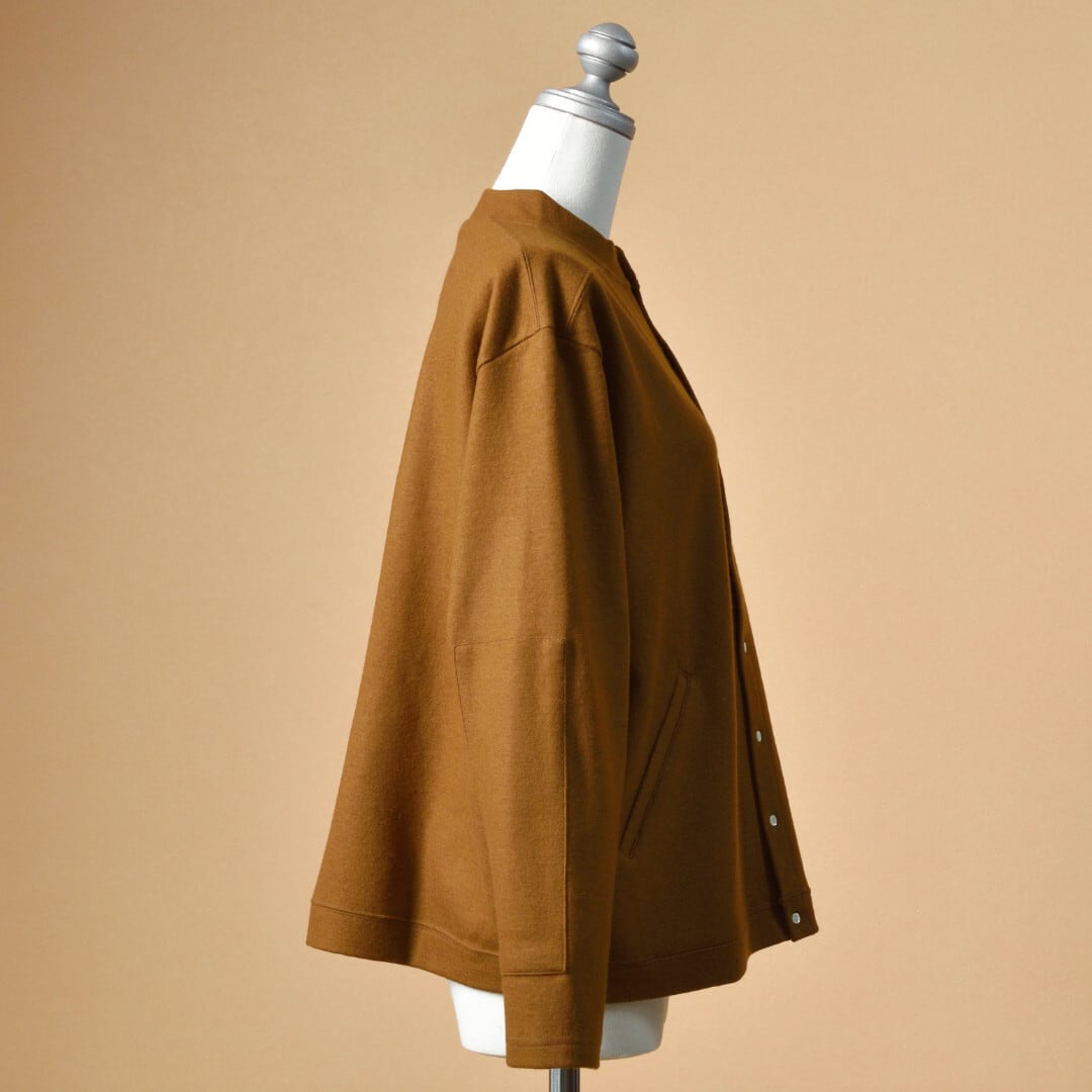 Fabrique en planete terre ファブリケアンプラネテール ウールカットメルトンカーディガン・ブラス【送料無料】