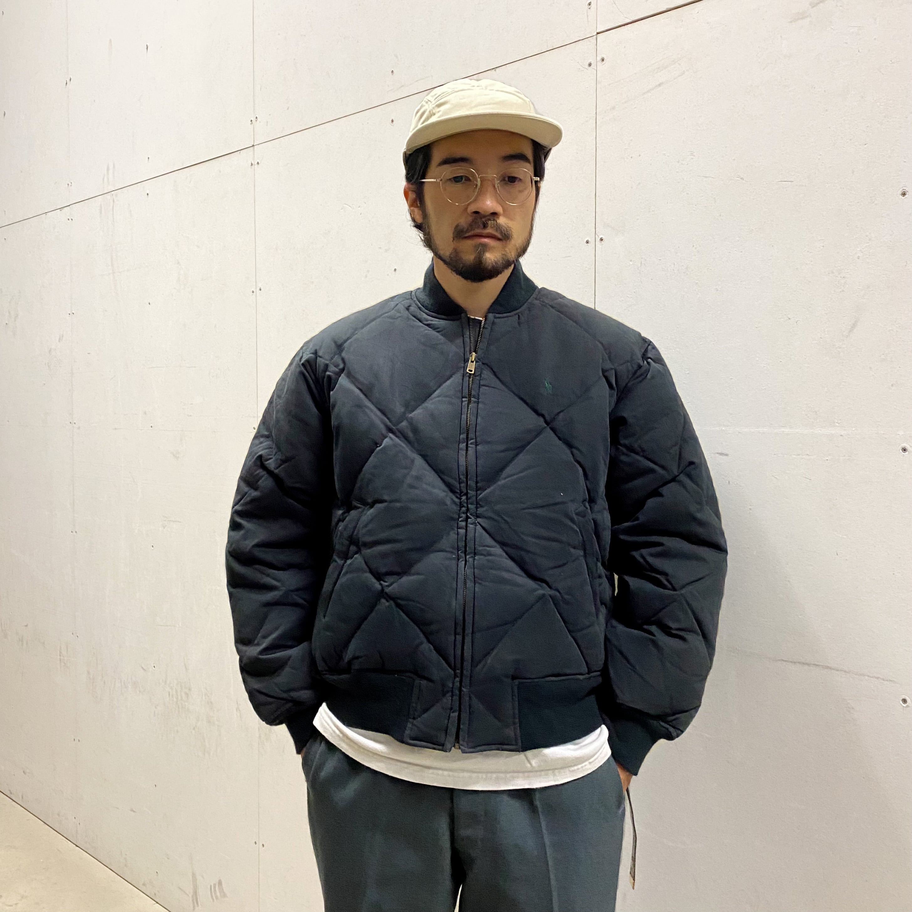 's Polo "Ralph Lauren" Quilting Down Jacket / ポロ・ラルフローレン キルティングダウンジャケット  ブルゾン ブラック M 古着