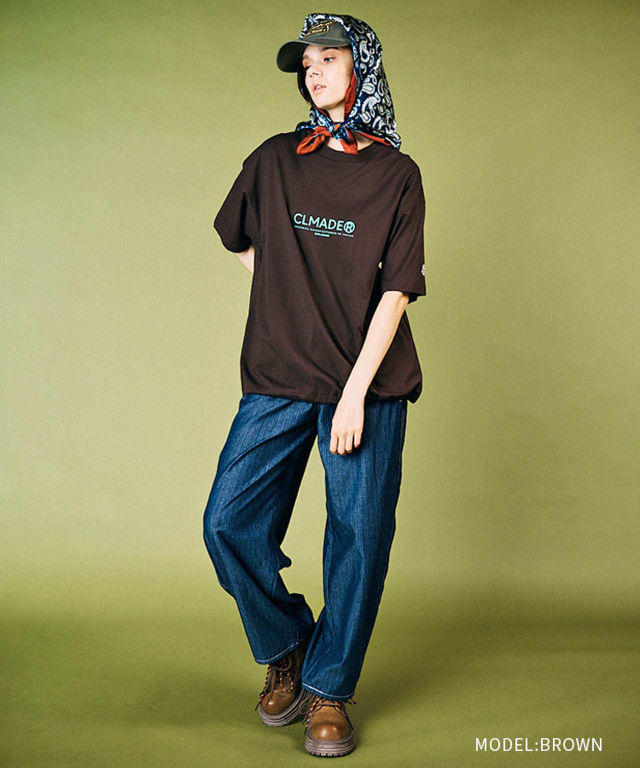 CL MADE メッセージプリントルーズＴシャツ (BLACK)　CQ-49013