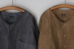 乘鞍印　綿麻ダボシャツ【柿渋染】