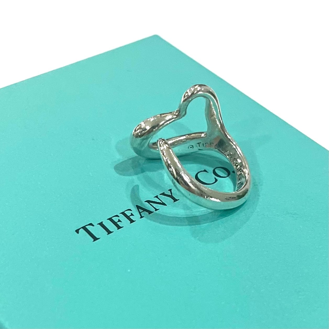TIFFANY&CO】【10号】T2004 個性の美学。オープンハートリング 10号 TIFFANY&CO】【10号】T2004 個性の美学。オープンハートリング 10号