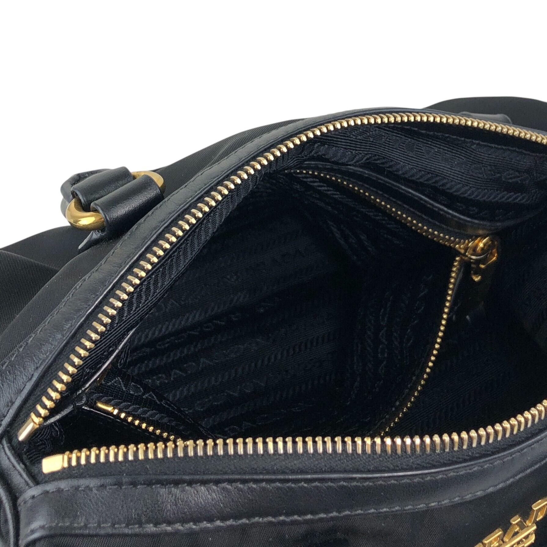 PRADA プラダ ボストンバッグ ブラック ロゴ ナイロン 2way vintage