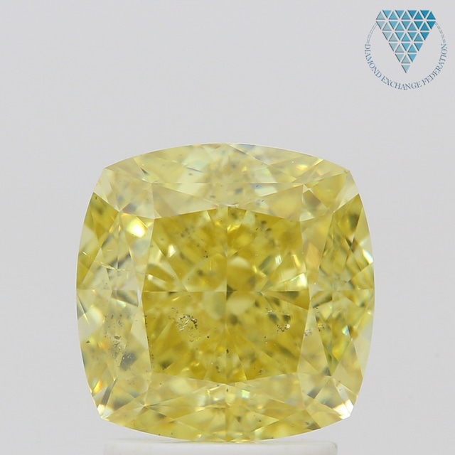 3.02 ct FANCY INTENSE  YELLOW SI2 CUSHION GIA 天然  ダイヤモンド ルース