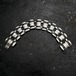 Vintage Mexican Stone Silver Bracelet [1960s~ MEXICO TAXCO SILVER & Onyx] Square Inlay Design