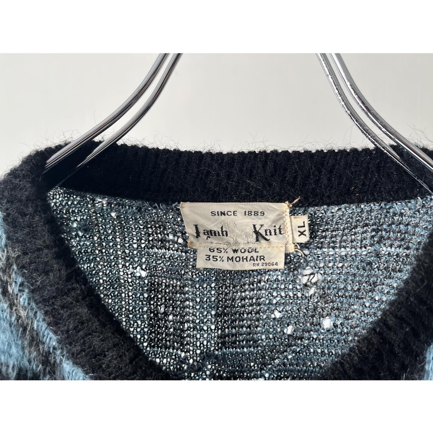 lamb knit- 60s mohair zip cardigan