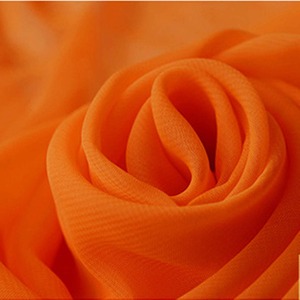 【特価処分】moonfarm 選べる16色 75D ソフト シフォン 生地 カラー 無地 手芸 布 約 2m×幅1.5m 薄手 柔軟 (橙色)