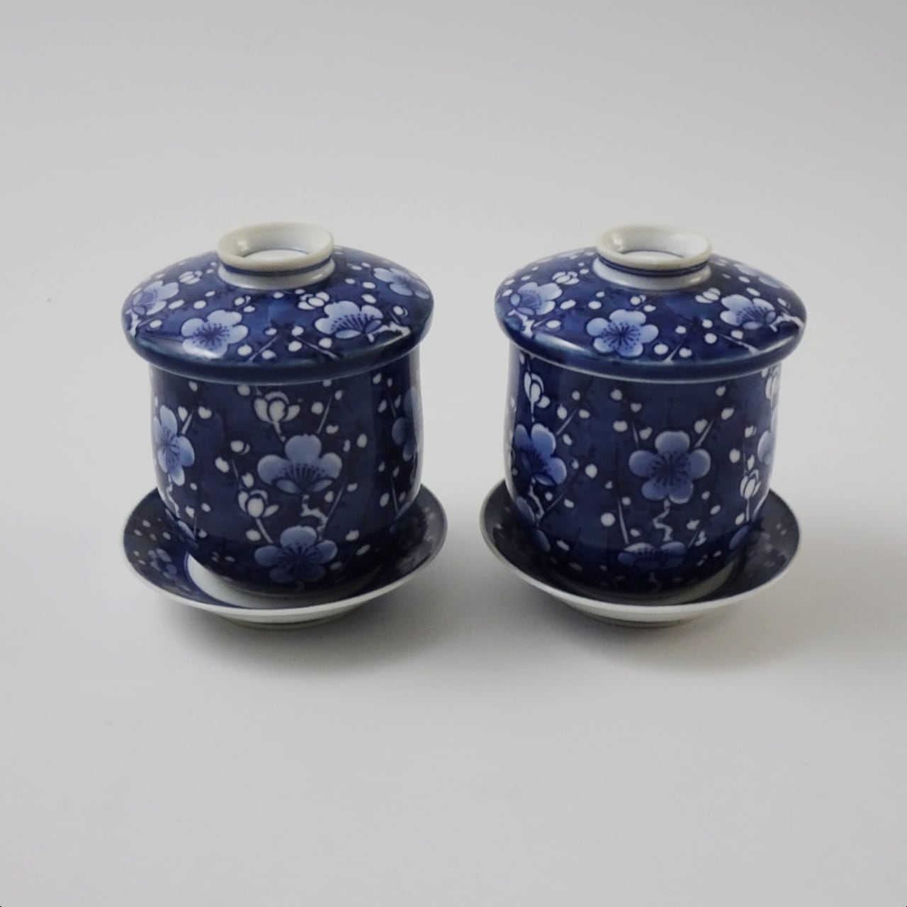 波佐見焼 ダミ梅 茶碗蒸しペアーセット（2ヶ入化粧箱） | 有田焼 かど