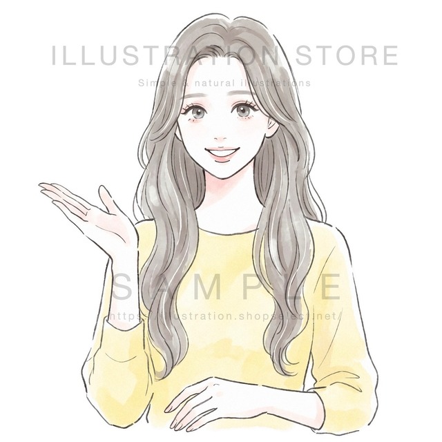 案内・説明をする女性