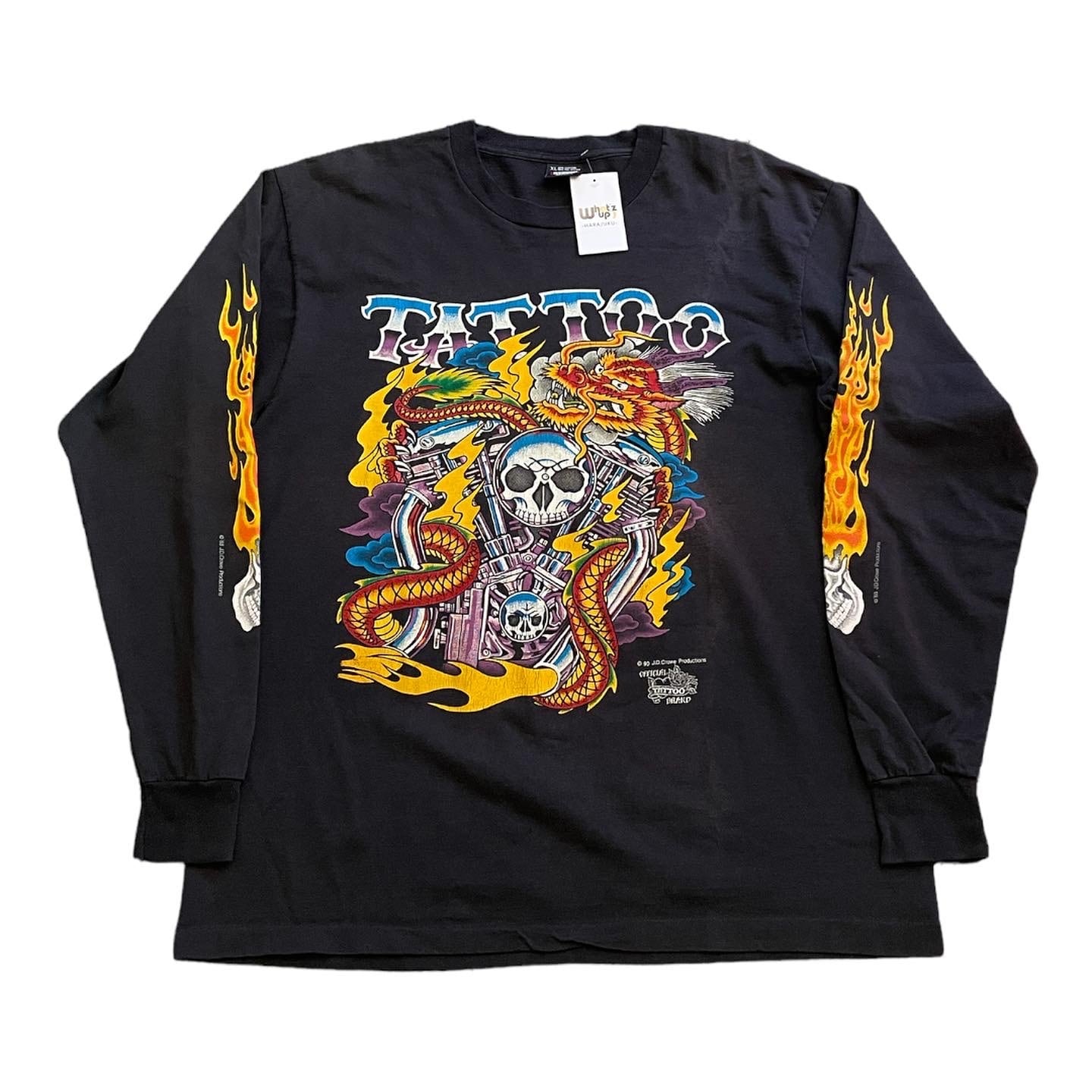 90s J.D.Crowe tattoo L/S T-shirt | What’z up powered by BASE