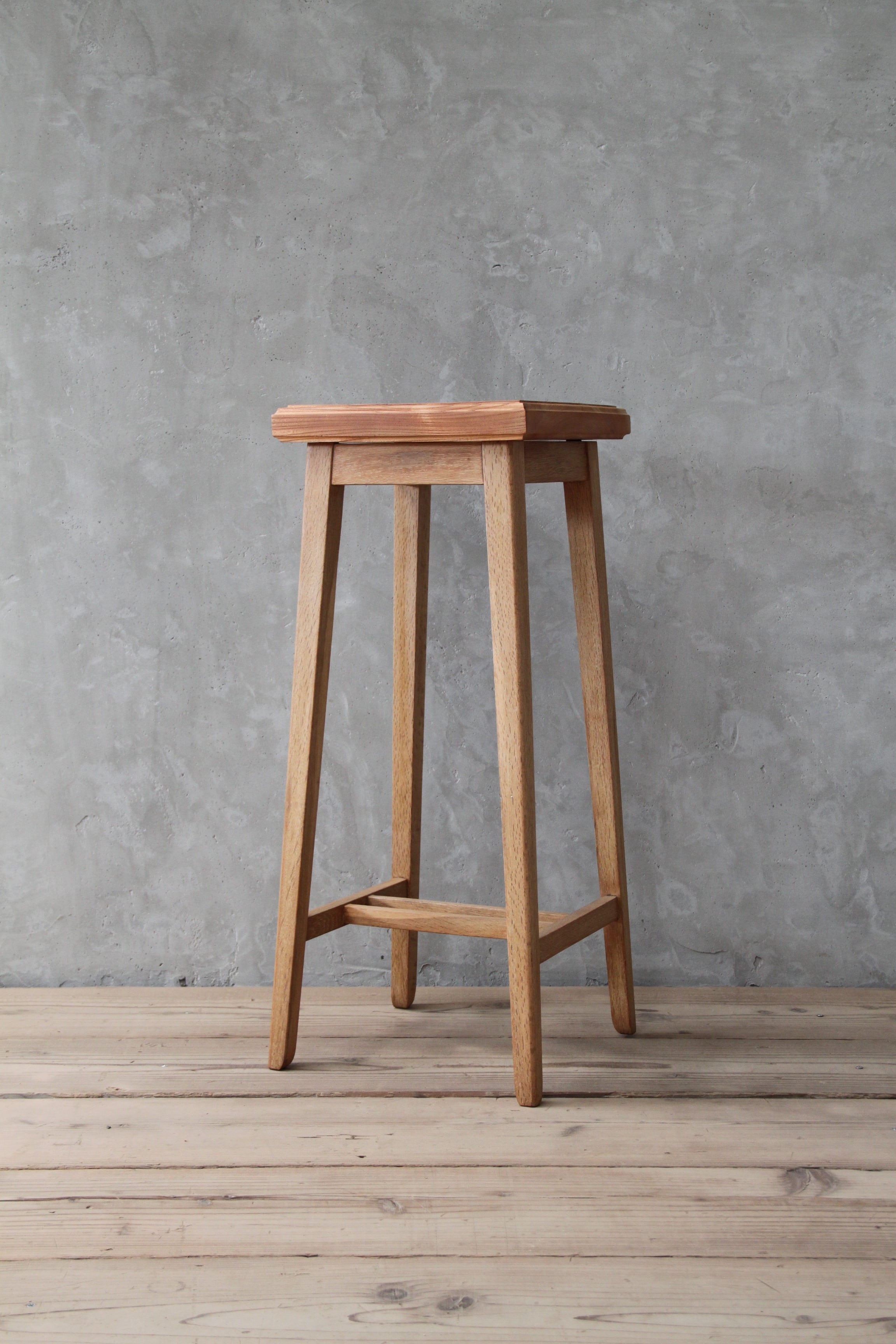 けやき天板の花台 古家具/古道具/アンティーク/台/ディスプレイ/