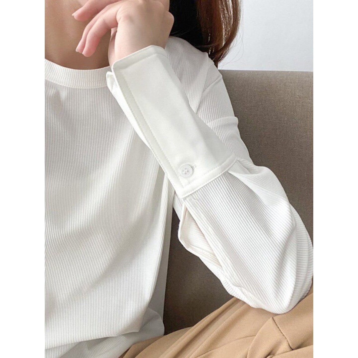 カフスデザインカットソー 2color RA3176