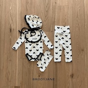 韓国子供服 / 26Autumn / 〖取寄〗Brodyjane / ブラックハートボネット / ベビー服 / 赤ちゃん服 / 帽子 *FREE*