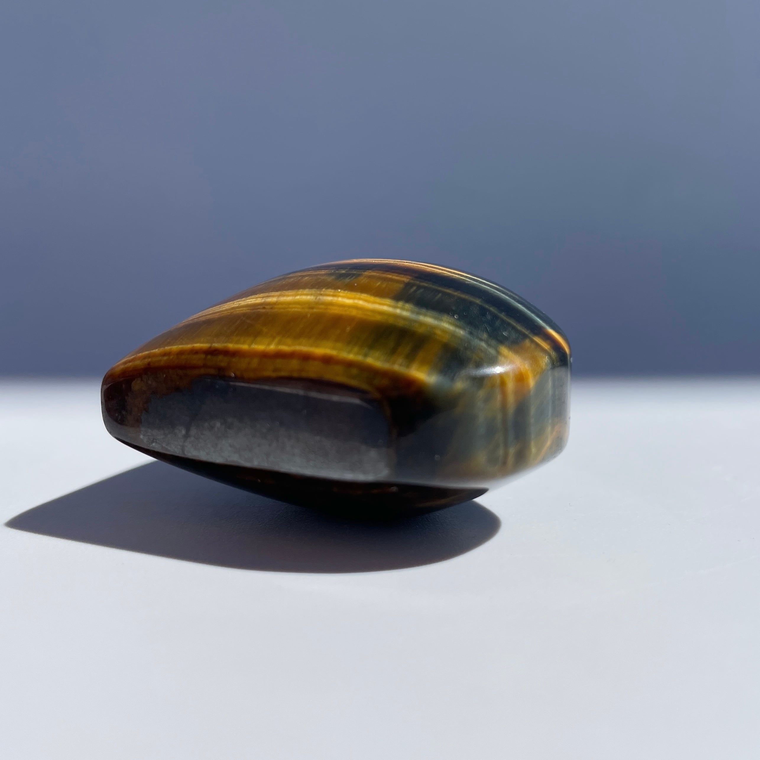 ブルータイガーアイ ハート01◇Blue Tiger's eye◇天然石・鉱物