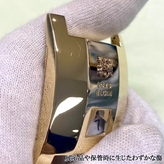 【訳あり品／展示品／小傷変色あり】本数限定特価 レクタンギュラー|ゴールドレザー(ブラック)