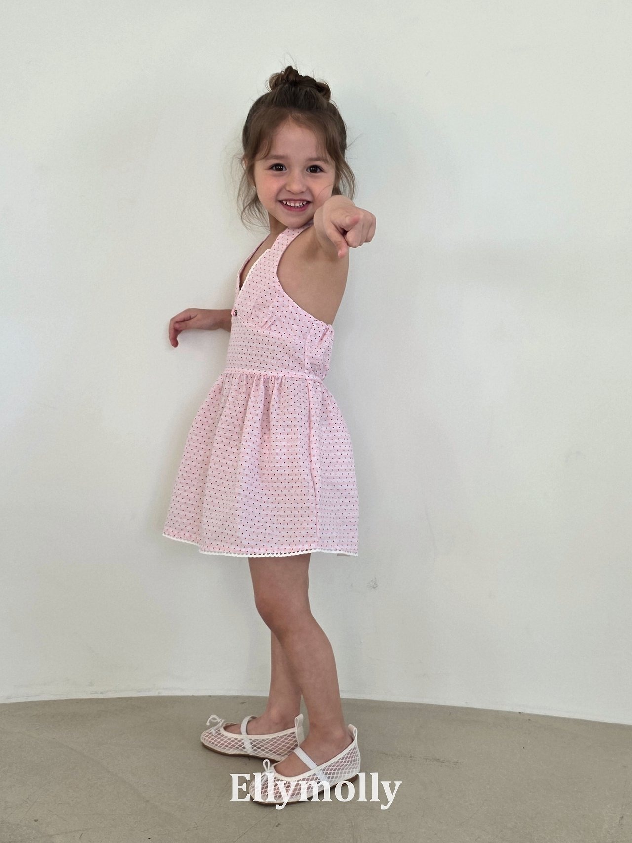 [ELLYMOLLY] Dot Halter Dress (13/15) / [엘리몰리] 도트홀터원피스 (13/15)