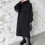 Mid-length tassel knit sweater dress(ME022)