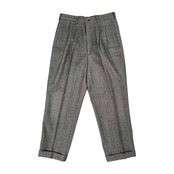 Papas パパス グレンチェック ツータック ウール スラックスパンツ M76 /メンズ