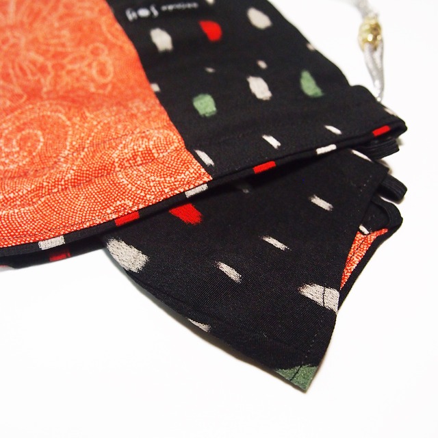 きものマスク＆巾着（戯れ14）