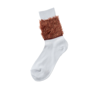 TRICOTÉ /【23-25cm】melange fake fur socks TR23SO014