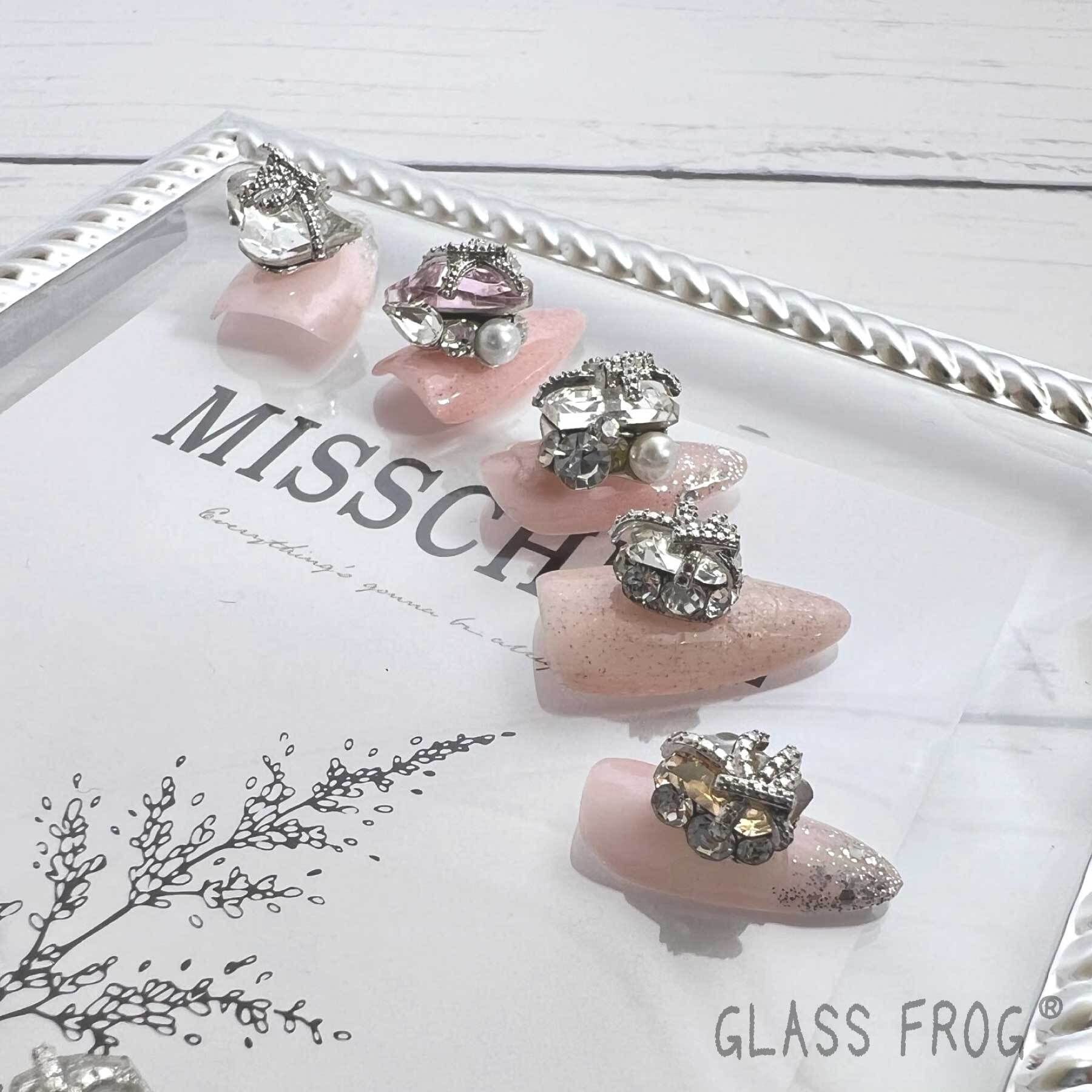 ネイルパーツ ジュエリーパーツ リボン ハート クリスタル キラキラ