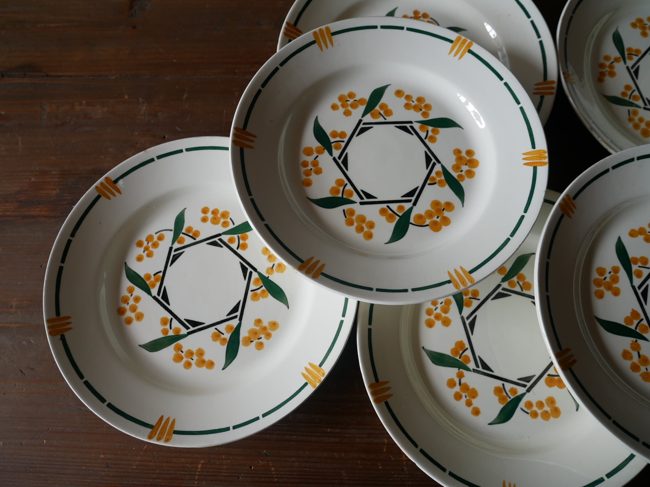 フランスアンティーク クレイユモントロー ミモザ