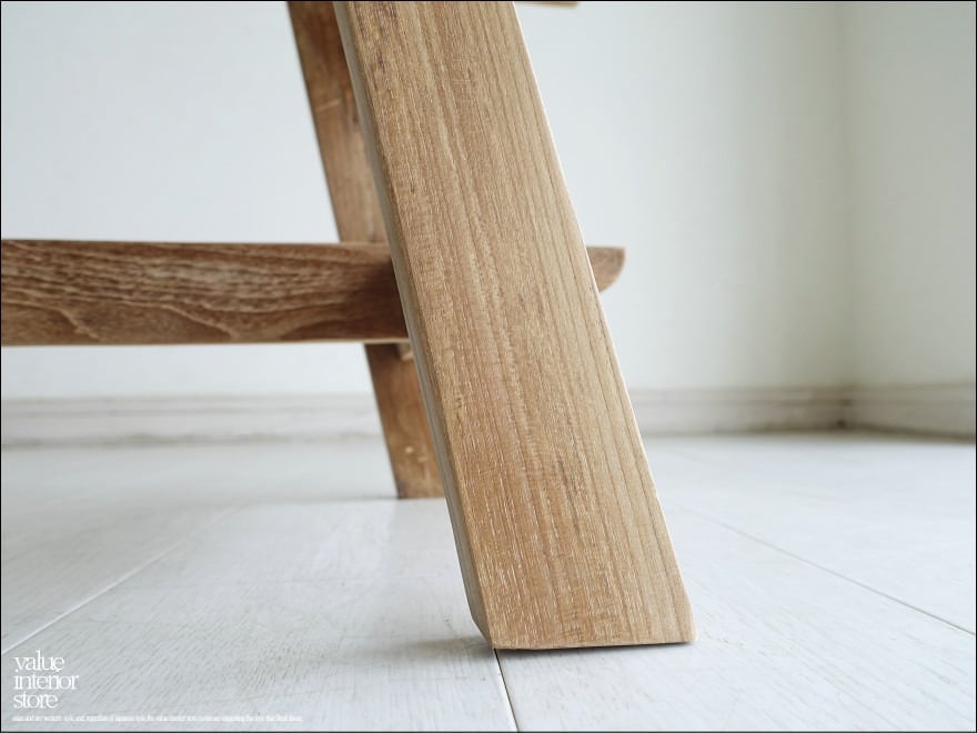 チーク無垢材 ベンチBanc/N 長椅子 ダイニングベンチ 一枚板 ナチュラル 椅子 イス 無垢材ベンチ 木製ベンチ シンプル 世界三大銘木 送料無料  | valuestore