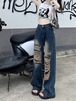 2024春夏 デニムパンツ ボトムス ジーンズ ファッション系スタイル ゆるダボ ジーンズ シルエット加工 カジュアル メンズライク