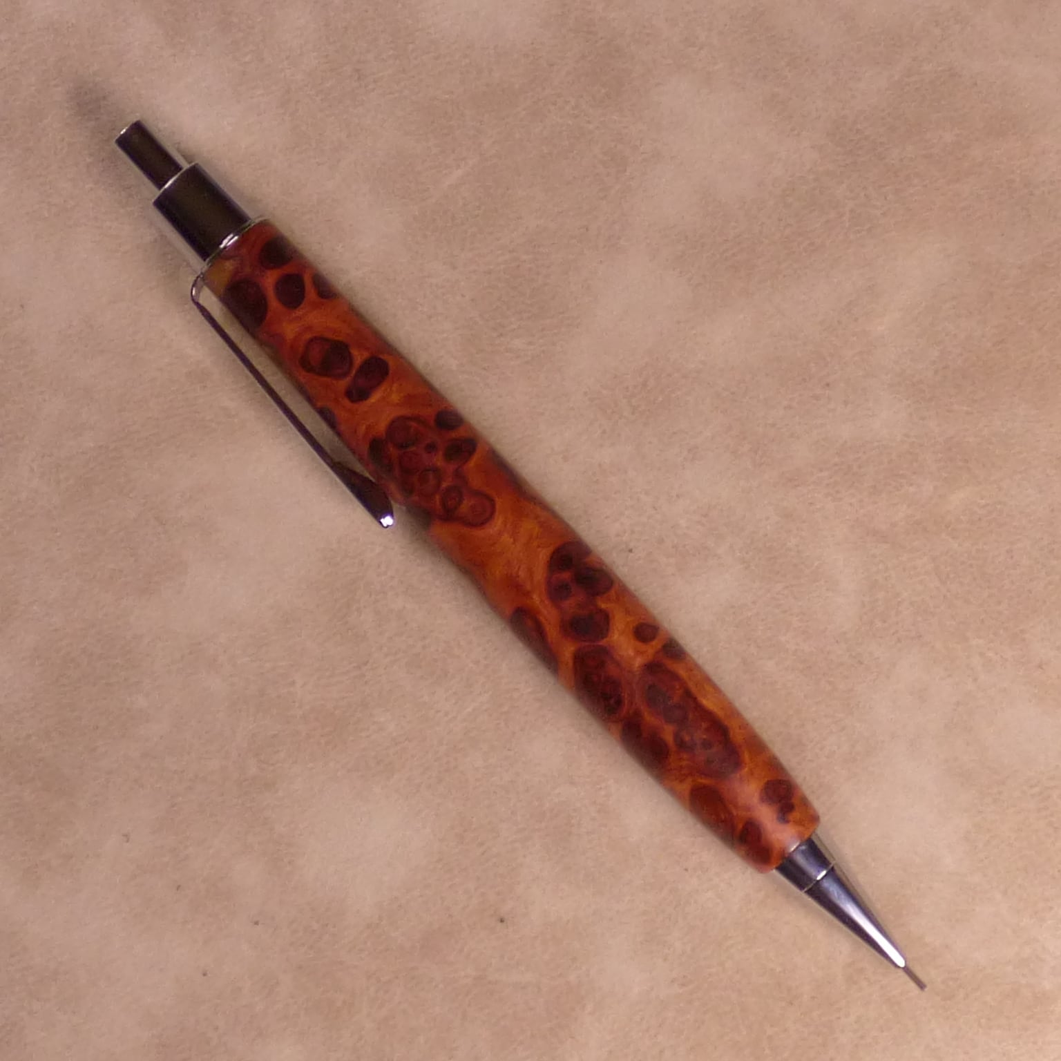 クラフトエー　MP202　本カリン瘤紅白 シャープペンシル 45c153d093526bf0bda536344d5f2e
