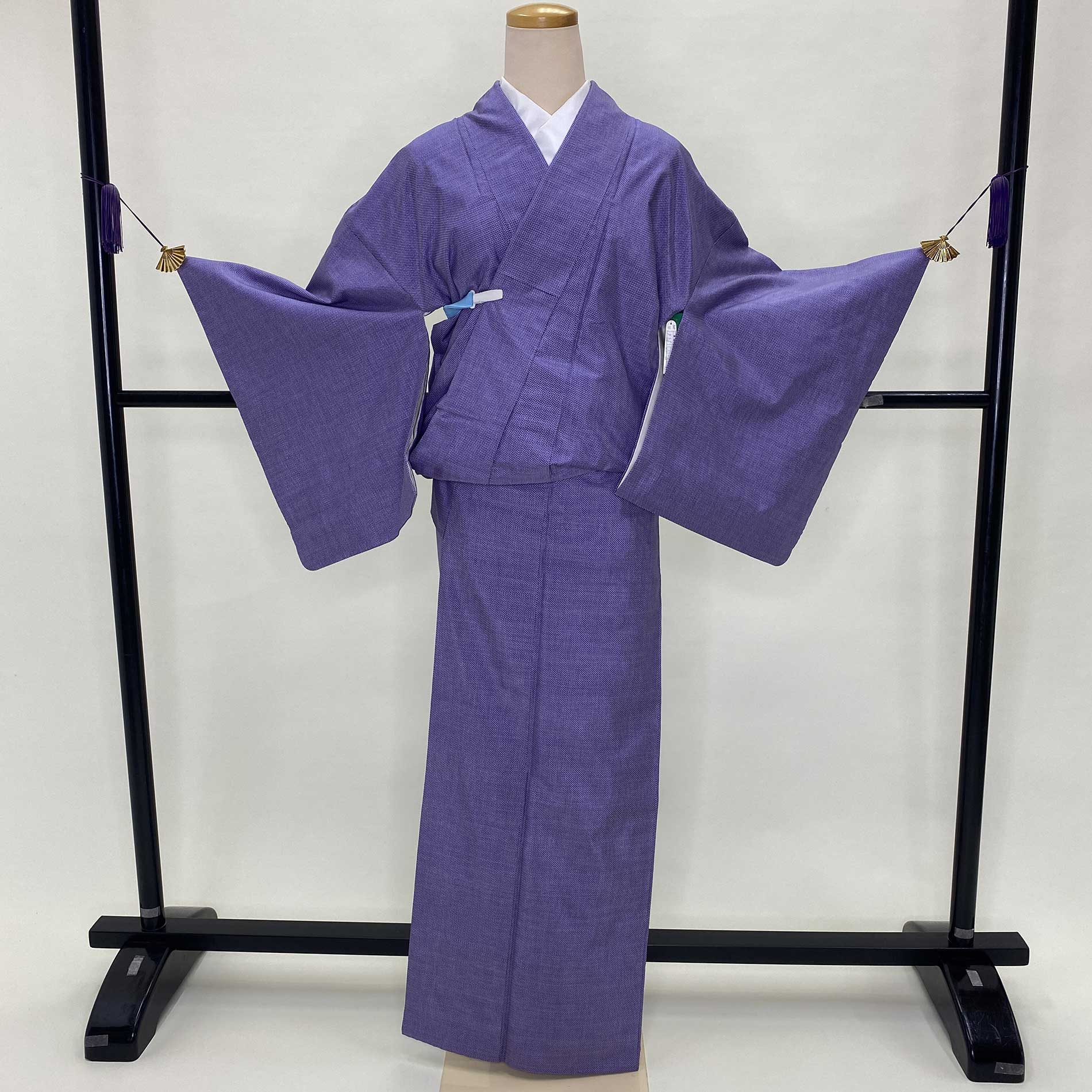 着物 紬 紫系＆ピンク 美品 見受け 