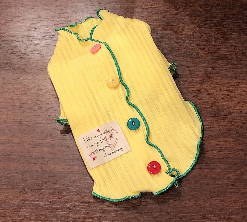 【SALE】カラフルボタンカーディガン S~XL 3color  /  犬服 ドッグウェア 犬の服 ペット用品 犬 小型犬 中型犬 b53