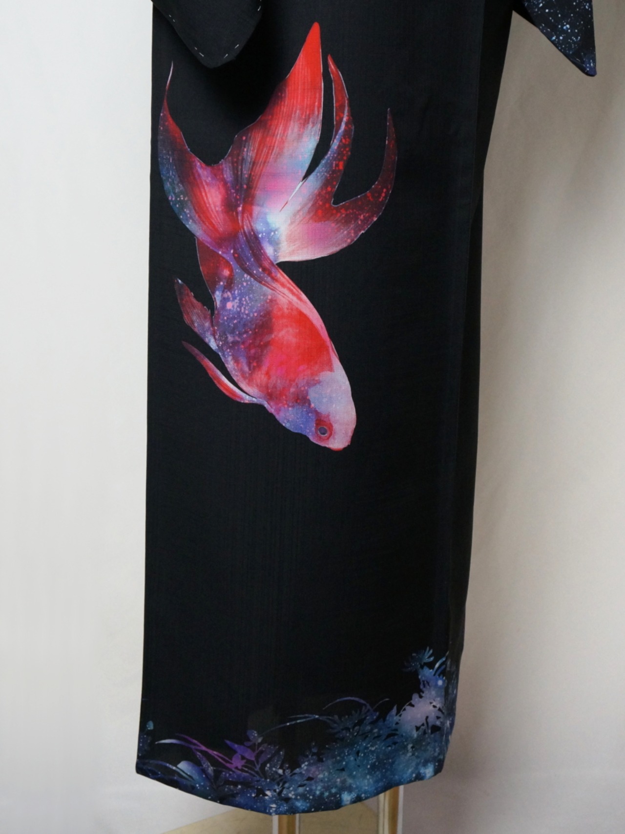 【受注商品】RumiRockセオαゆかた「金魚に萩」　[A1654]