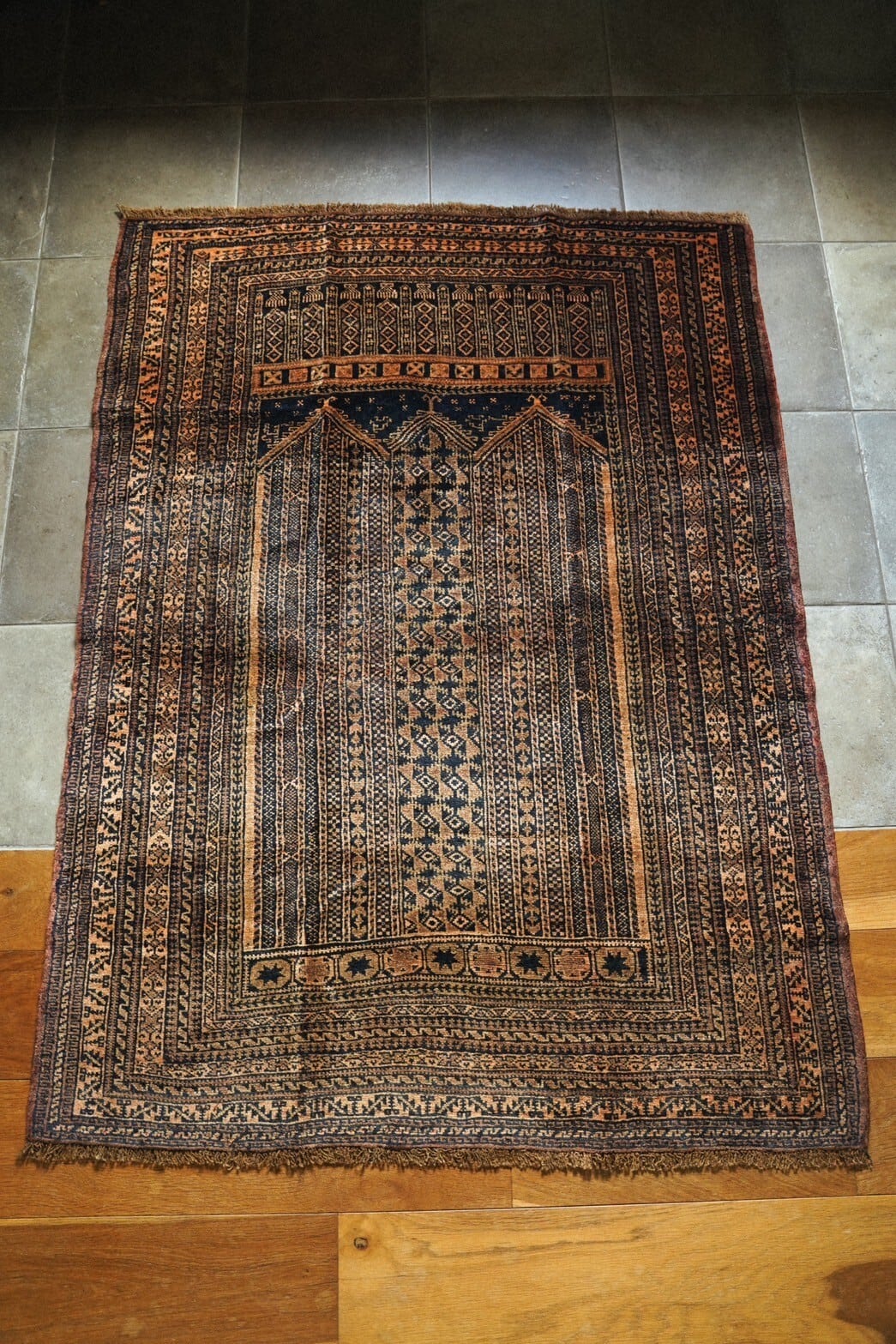 1438-Vintage Turkmen Ali khoja rug | 手織りのヴィンテージラグ専門