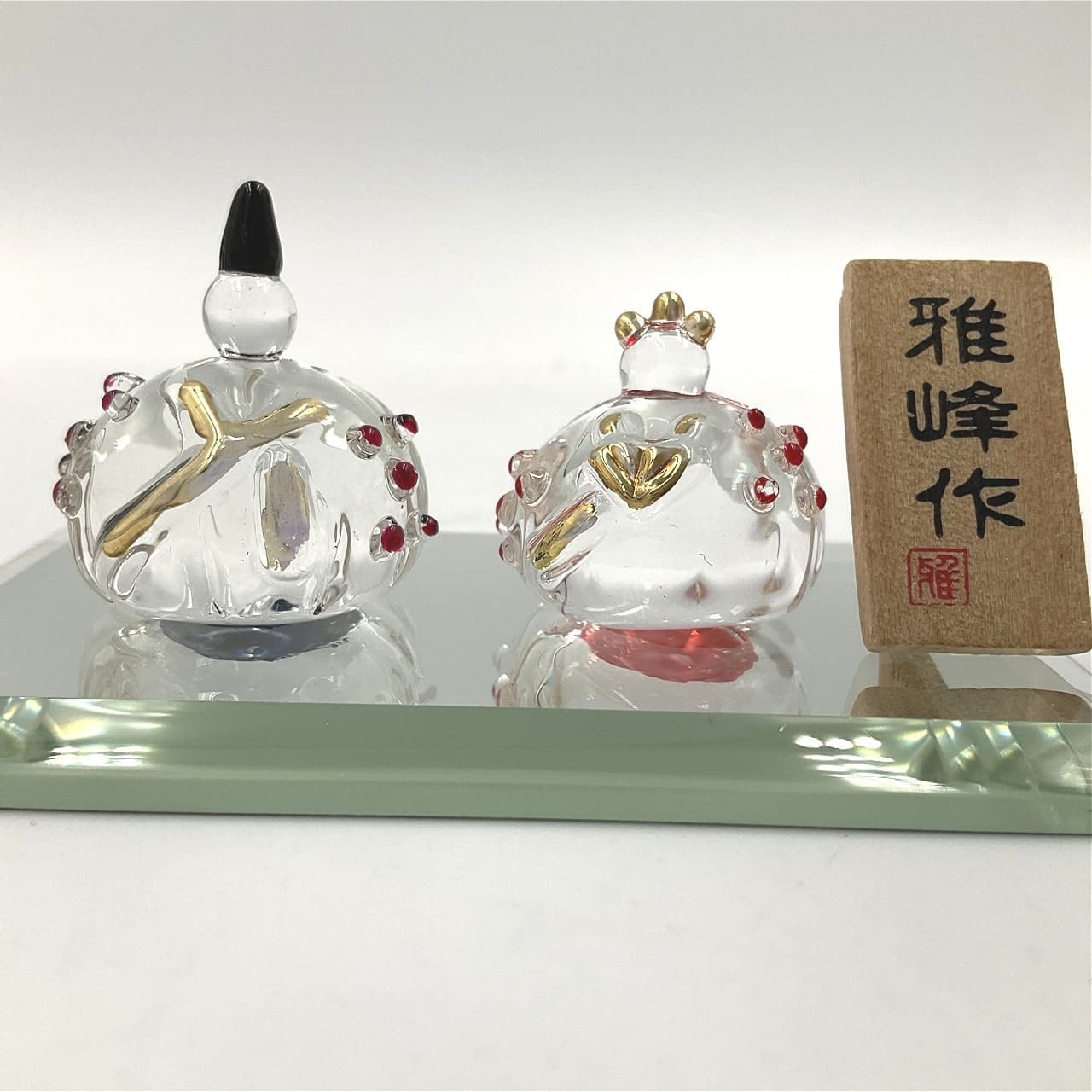 素敵なクリスタルのお雛様 初節句 瑠璃（丸雛）新品 日本製 ガラス