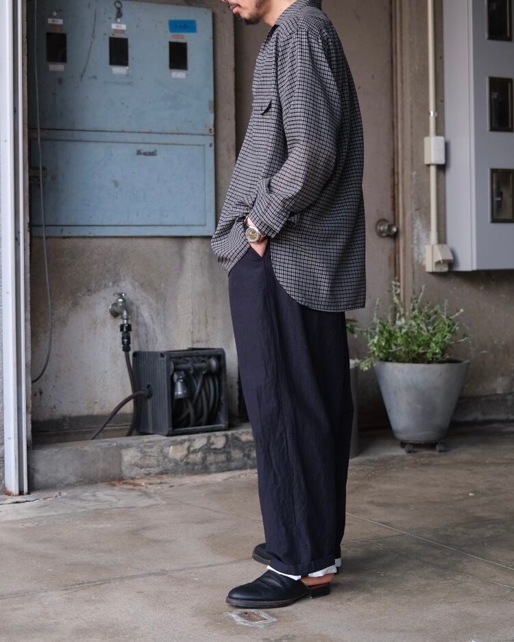 トップス ULTERIOR SUPER LIGHT WOOL CHECK SKIPPER ULTERIOR “ SUPER LIGHT WOOL CHECK SKIPPER SHIRT” | Lapel online store